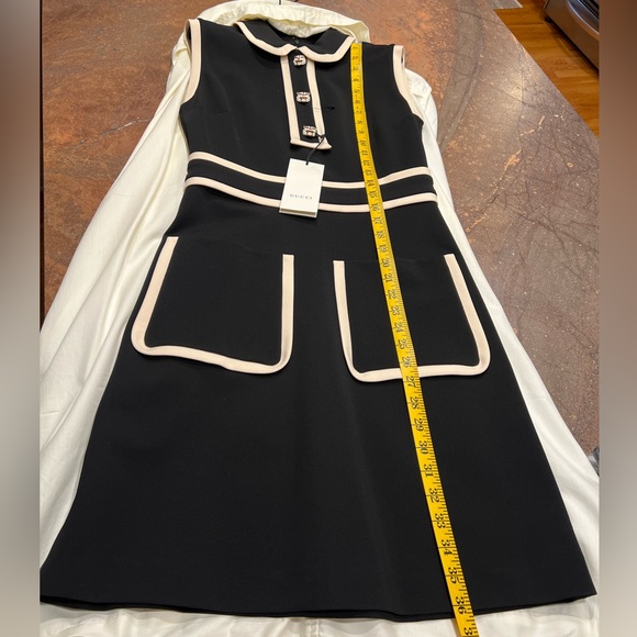 Gucci Tiger Button Contrast Trim Dress, New with tags, Size M - Picture 13 of 16